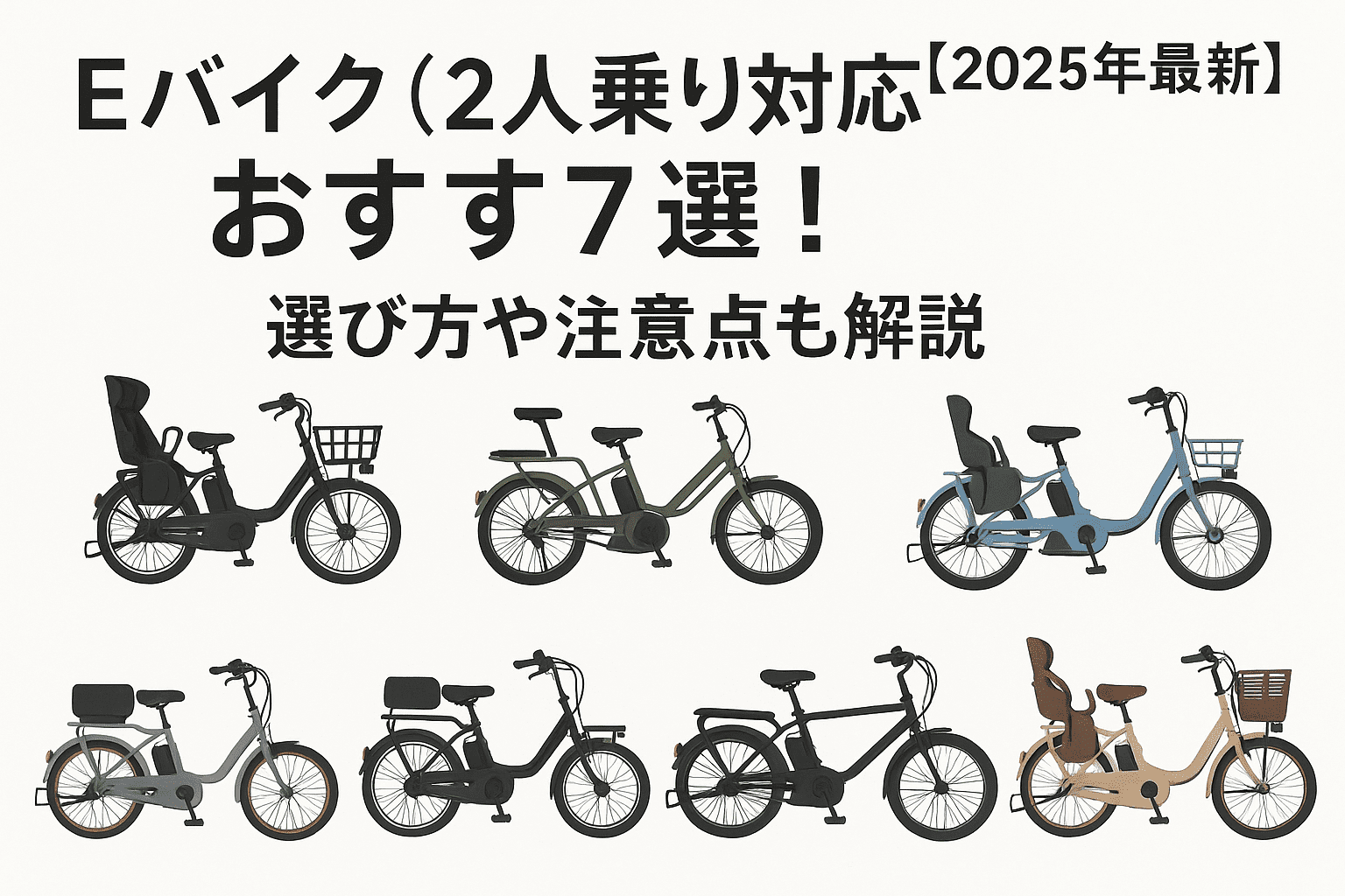 Eバイク（2人乗り対応）おすすめ7選！選び方や注意点も解説 【2025年最新】
